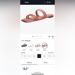 DKNY Women's Multi Band Flat Sandal Size 9